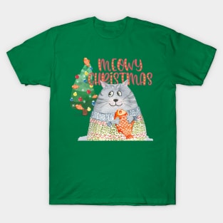 Meowy Christmas T-Shirt